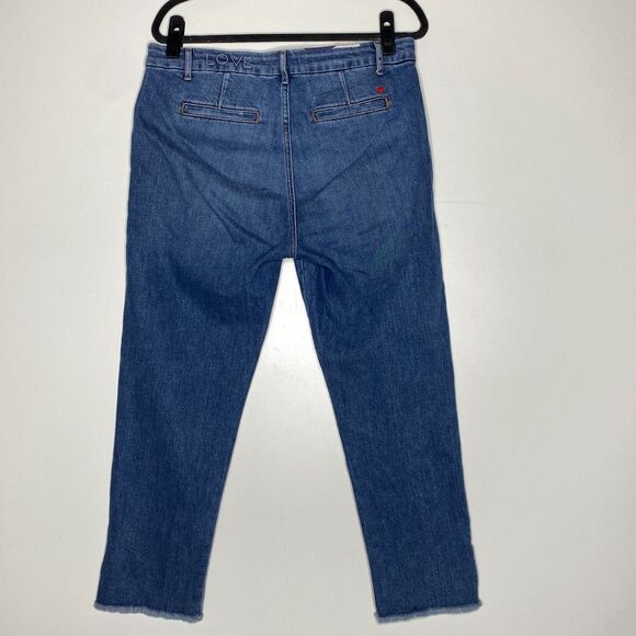 Anthropologie Sundry Le Soleil Love Raw Hem Crop Jeans Women's Size 30 - Picture 2 of 7